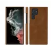 Folio futrālis dbramante1928 Lynge Samsung Galaxy S22 Ultra, iedeguma krāsā, piemērots ekrāniem līdz 17,3 cm (6,8 collām), galda statīvs