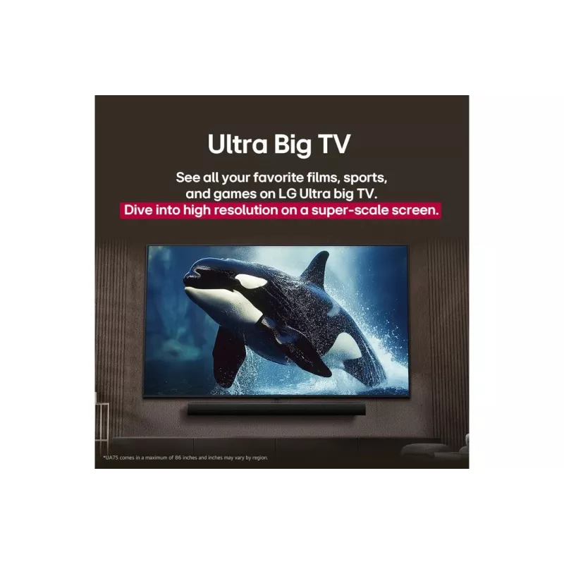 LG UHD AI 65UA75003LA TV 165,1 cm (65 collas) 4K Ultra HD Smart TV Wi-Fi Melns