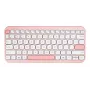 Bezvadu ASUS Marshmallow KW100 75% Bluetooth klaviatūra — QWERTZ vācu, šķērveida slēdži, rozā