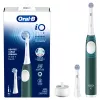 Electric toothbrush BRAUN iO2 — rechargeable adult toothbrush, 3 modes, pressure sensor, 2 brush heads, Forest zaļa
