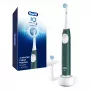 Electric toothbrush BRAUN iO2 — rechargeable adult toothbrush, 3 modes, pressure sensor, 2 brush heads, Forest zaļa