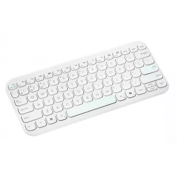 Bezvadu Bluetooth tastatūra ASUS KW100 Marshmallow — 75% izkārtojums, QWERTZ, šķērveida slēdži, balta