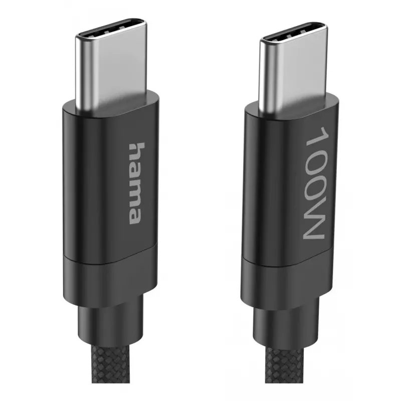 Hama Fabric USB kabelis USB 2.0 3 m USB C Melns