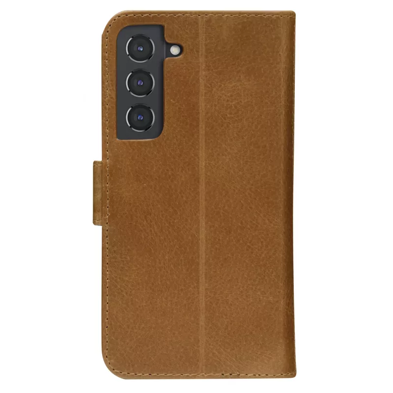 Folio vāciņš telefonam dbramante1928 Copenhagen plāns Samsung Galaxy S22, 6,1 collu ekrāns, iedeguma krāsa, galda statīvs
