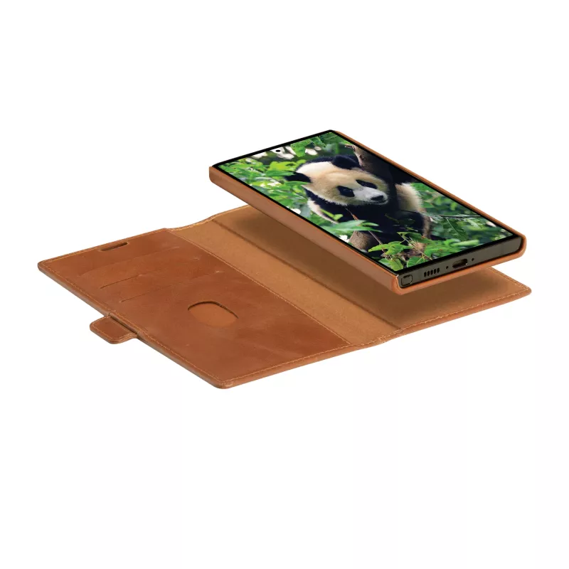Folio tālruņa maciņš dbramante1928 Lynge Samsung Galaxy S23 Ultra, iedeguma krāsā, 3 karšu kabatiņas, piemērots 17,3 cm (6,8 collu) ekrānam