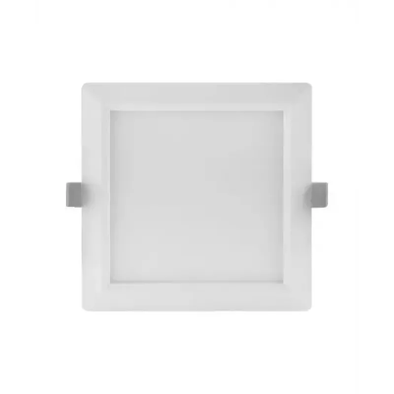 Griestu gaismeklis LEDVANCE DL plāns SQ 210 18 W 4000 K WT — kvadrātveida, 225×225×30 mm, vēsi balts