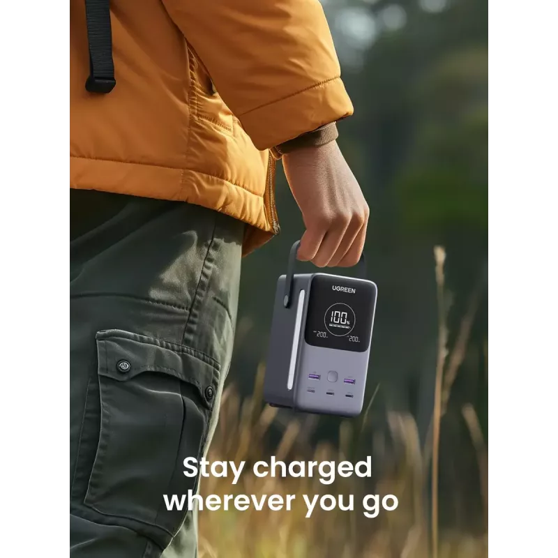 Ugreen Nexode Power Bank 48000 mAh Lithium pelēks