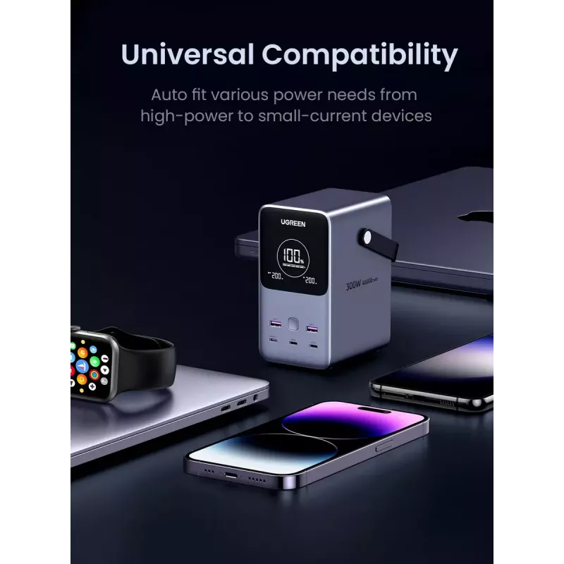 Ugreen Nexode Power Bank 48000 mAh Lithium pelēks