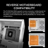 Mini Tower PC Case Cougar FV150 ARGB balta — Micro-ATX / Mini-ITX, sānu logs, 2x120 mm + 1x120 mm ventilatori, 2,5 collu un 3,5 collu nodalījumi