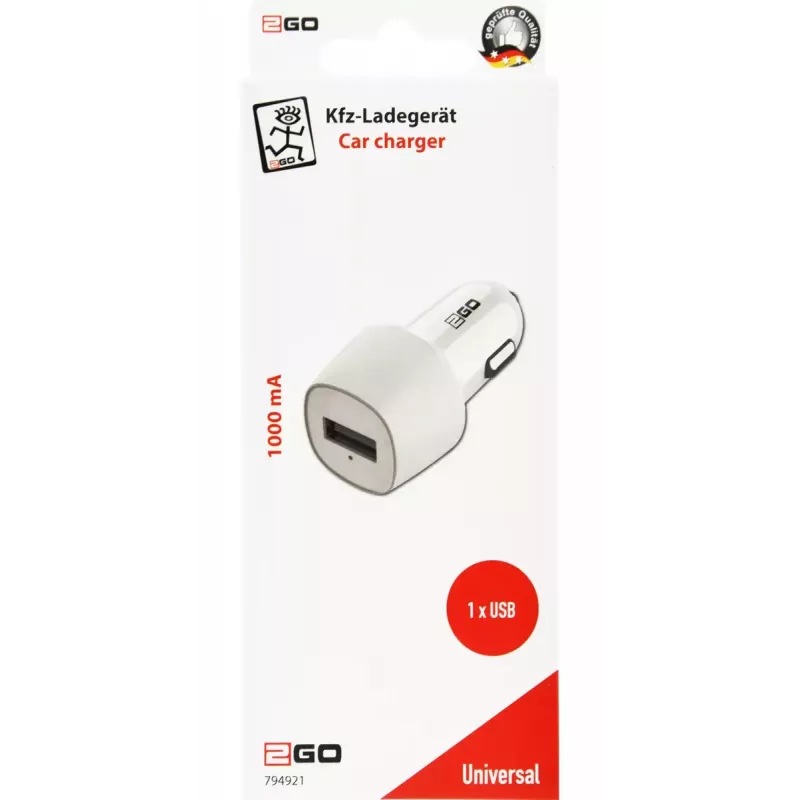 Mobilās ierīces lādētājs 2GO 794921 Universāls Balts Cigarešu aizdedzinātājs Auto