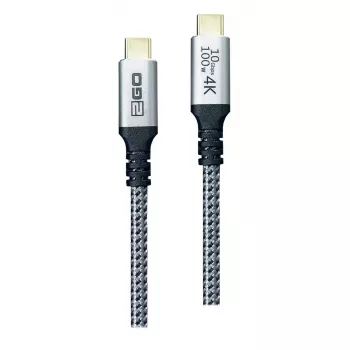 USB kabelis 2GO 797512 USB 3.2 Gen 2 1,2 m USB C Melns Sudrabains