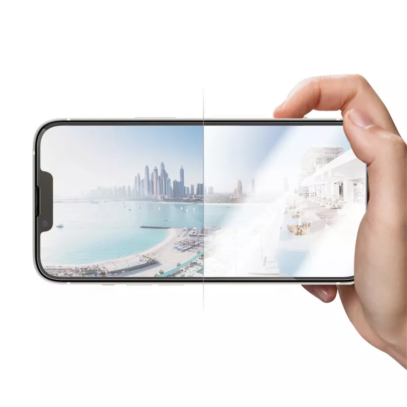 Ekrāna aizsargs PanzerGlass pretatstarojošs Apple iPhone 14 / 13 / 13 Pro — Rūdīts stikls, PET, īpaši plašs pārklājums, EasyAligner