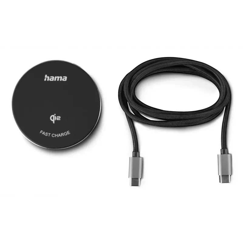 Hama 00201735 mobilo ierīču lādētājs Viedtālrunis Melns USB Bezvadu uzlāde Ātrā uzlāde Iekštelpām