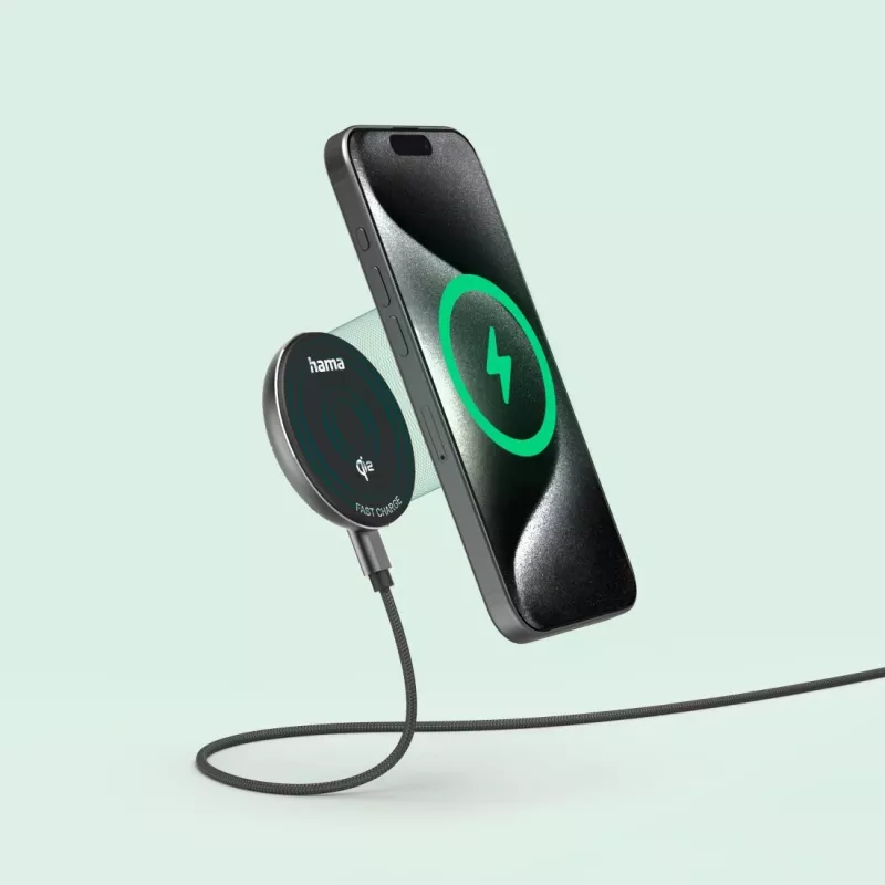 Hama 00201735 mobilo ierīču lādētājs Viedtālrunis Melns USB Bezvadu uzlāde Ātrā uzlāde Iekštelpām