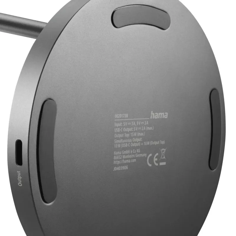 Hama 00201738 mobilo ierīču lādētājs Austiņas, Viedtālrunis Melns USB Bezvadu uzlāde Ātrā uzlāde Iekštelpām