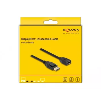 DeLOCK DisplayPort 1.2 pagarinātāja kabelis 4K 60 Hz 3 m