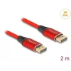 DeLOCK DisplayPort kabelis 16K 60 Hz 2 m sarkans metāla