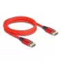 DeLOCK DisplayPort kabelis 16K 60 Hz 2 m sarkans metāla