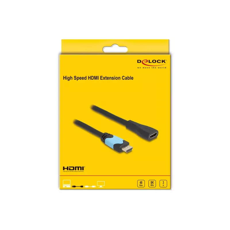 DeLOCK High Speed HDMI pagarinātāja kabelis 48 Gbit/s 8K 60 Hz 3 m