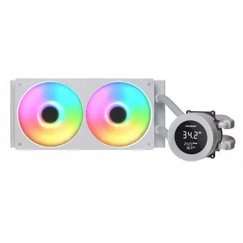 COUGAR CPU Water Cooling Poseidon Vistek 240, ARGB, balta, Daudzfunkcionāls šķidruma dzesētājs, 12 cm, 700 RPM, 2500 RPM, Balts