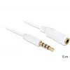 Audio kabelis DeLOCK 3.5mm 5m Balts