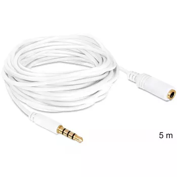 Audio kabelis DeLOCK 3.5mm 5m Balts