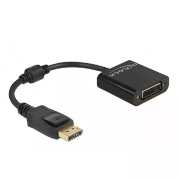 DeLOCK adapteris DisplayPort 1.2 vīrišķais uz DVI sievišķo 4K pasīvs melns