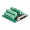 DeLOCK D-Sub HD 44 kontaktu spraudnis pret spaiļu bloku DIN sliedei 84x86x30mm