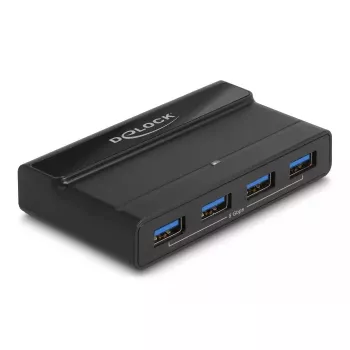 DeLOCK USB slēdzis 4 ierīcēm, 2 resursdatoriem, 5 Gbps, melns