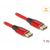 DeLOCK DisplayPort kabelis 16K 60 Hz 1 m sarkans metāls