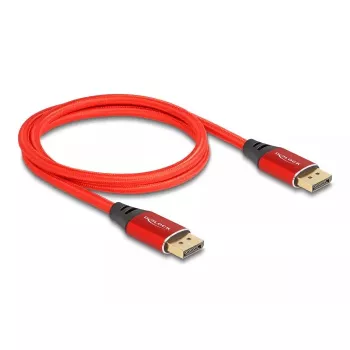 DeLOCK DisplayPort kabelis 16K 60 Hz 1 m sarkans metāls