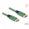 DeLOCK DisplayPort kabelis 16K 60 Hz 2 m zaļš metāla