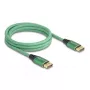 DeLOCK DisplayPort kabelis 16K 60 Hz 2 m zaļš metāla