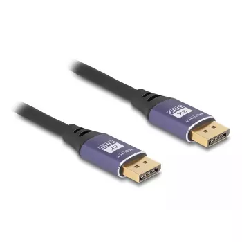 DeLOCK DisplayPort kabelis 8K 60 Hz 1 m ceriņkrāsas metāls
