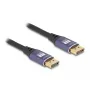 DeLOCK DisplayPort kabelis 8K 60 Hz 1 m ceriņkrāsas metāls