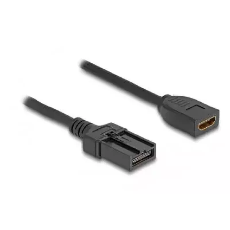 DeLOCK HDMI automobiļa kabelis, HDMI-A ligzda uz HDMI-E spraudnis, 3 m, 4K 60 Hz