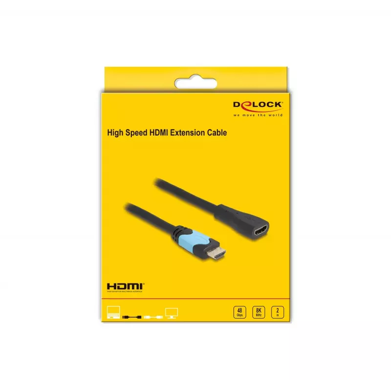 DeLOCK High Speed HDMI pagarinātāja kabelis 48 Gbps 8K 60 Hz 2 m