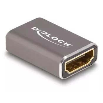 DeLOCK HDMI adapteris mātīte–mātīte 8K 60 Hz pelēks metālisks