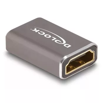 DeLOCK HDMI adapteris mātīte–mātīte 8K 60 Hz pelēks metālisks