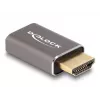 DeLOCK HDMI adapteris vīrišķais uz sievišķo 8K 60 Hz pelēks metāls