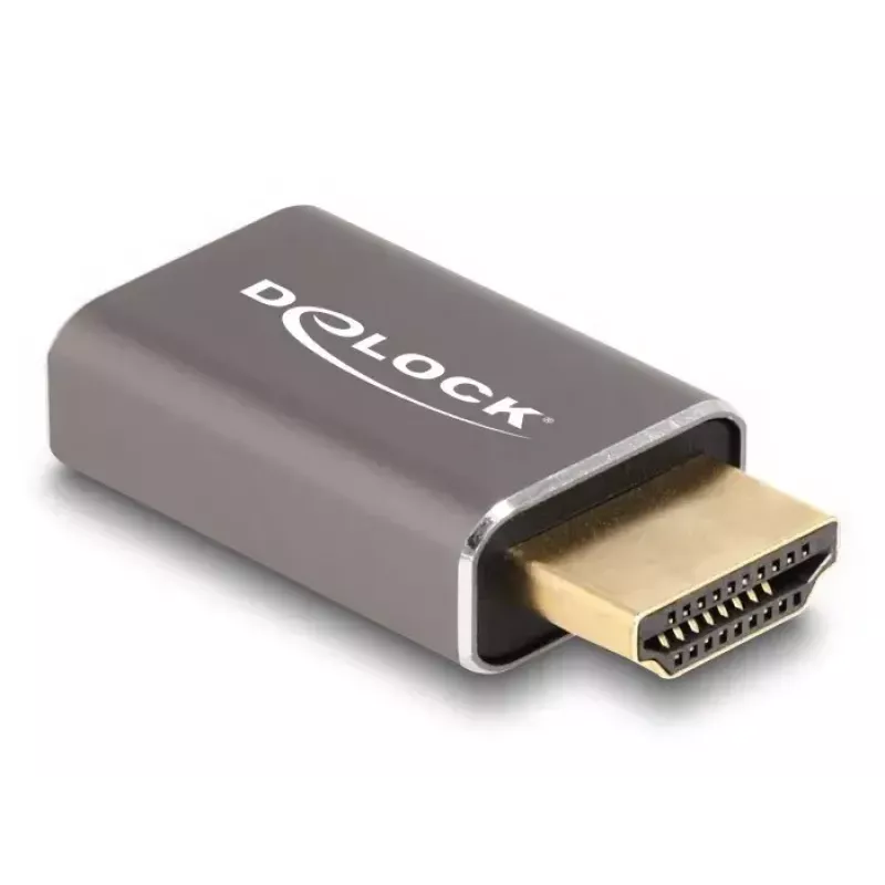 DeLOCK HDMI adapteris vīrišķais uz sievišķo 8K 60 Hz pelēks metāls
