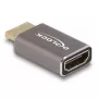 DeLOCK HDMI adapteris vīrišķais uz sievišķo 8K 60 Hz pelēks metāls