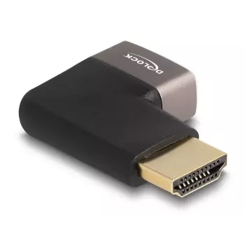 DeLOCK HDMI adapteris vīrišķais- sievišķajai 90° leņķis pa labi 8K 60 Hz pelēks metāls