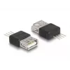 DeLOCK Adapteris USB 2.0 Type-A ligzda uz 4 kontaktu Melns Sudrabs 5V