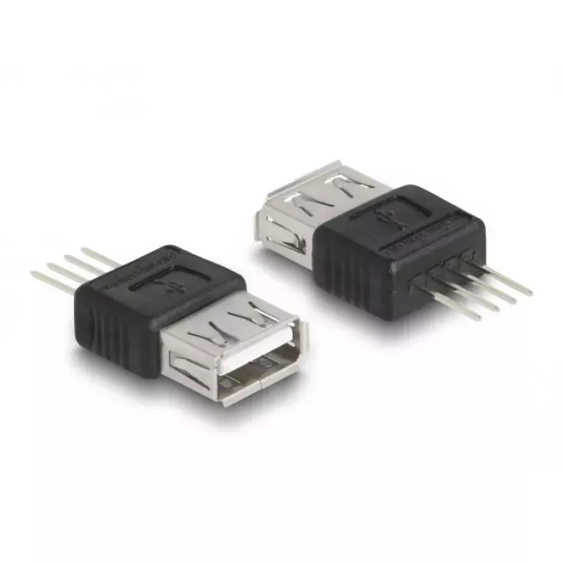 DeLOCK Adapteris USB 2.0 Type-A ligzda uz 4 kontaktu Melns Sudrabs 5V