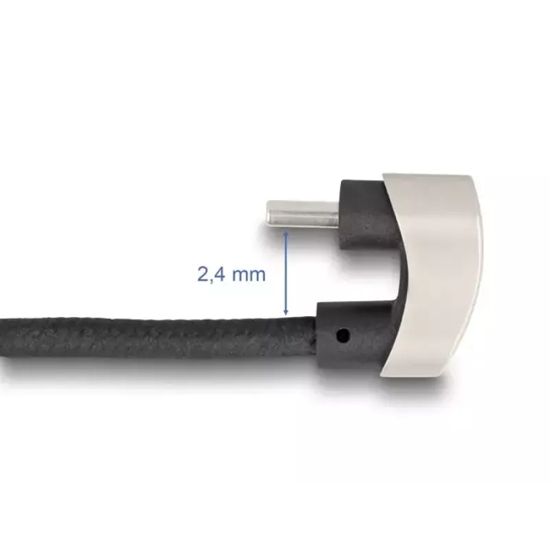 DeLOCK USB 2.0 kabelis USB Type-C vīrišķais uz vīrišķo 180° leņķveida 2 m PD 60 W