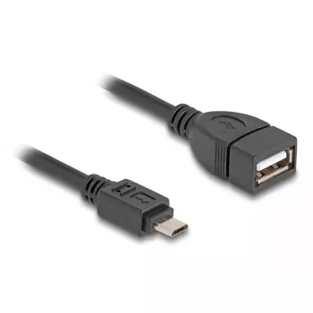 DeLOCK USB 2.0 OTG kabelis Micro-B spraudnis uz Type-A sievišķo 11 cm