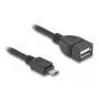 DeLOCK USB 2.0 OTG kabelis Micro-B spraudnis uz Type-A sievišķo 11 cm
