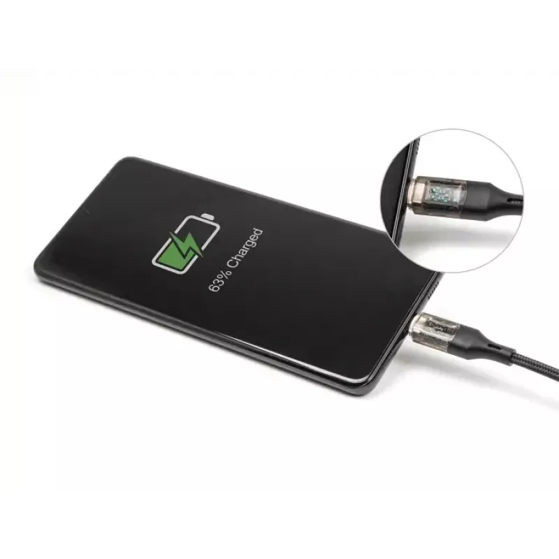 Kabelis DELOCK USB Type-C uz USB Type-C PD 3.0 100 W USB 2.0 dati 2 m ar jaudas indikatoru