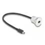 USB kabelis DeLOCK 88186 0.3 m Mini-USB B melns sudrabains
